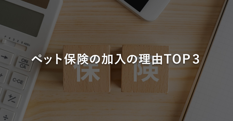 ペット保険の加入の理由TOP3